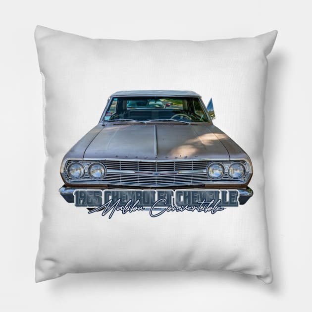 1965 Chevrolet Chevelle Malibu Convertible Pillow by Gestalt Imagery