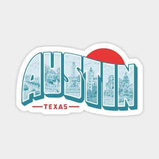 Vintage Austin Texas Magnet