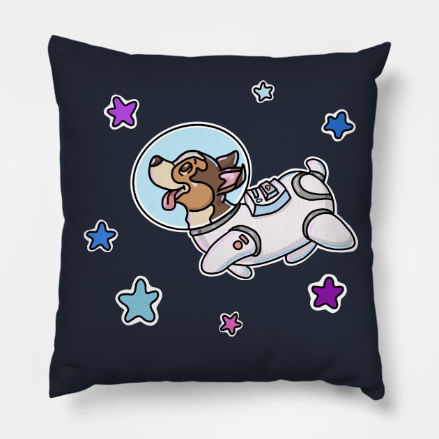 Astro Puppy Pillow by Artbysusant 