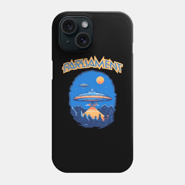 Parliament Funkadelic Retro Mothership UFO Rock Funk Throwback Phone Case by robotbasecamp