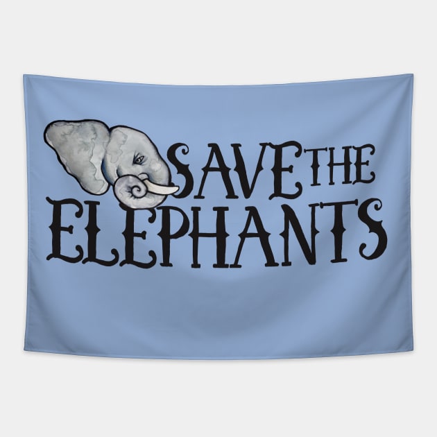 Save the Elephants Tapestry by bubbsnugg