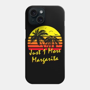 Just 1 More Margarita Retro Sunset Phone Case