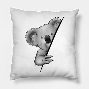 Cute Marsupial Koala Illustration Fancy Koalabear Pillow