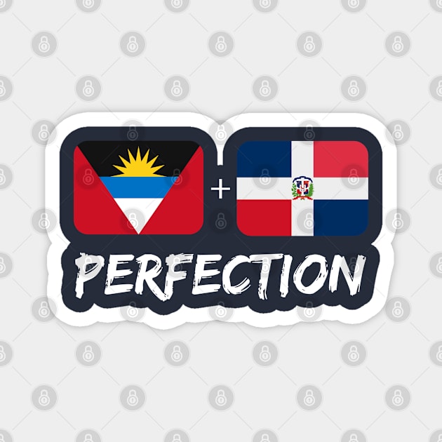 Antiguan Plus Dominican Mix Flag Heritage Gift Magnet by Just Rep It!!