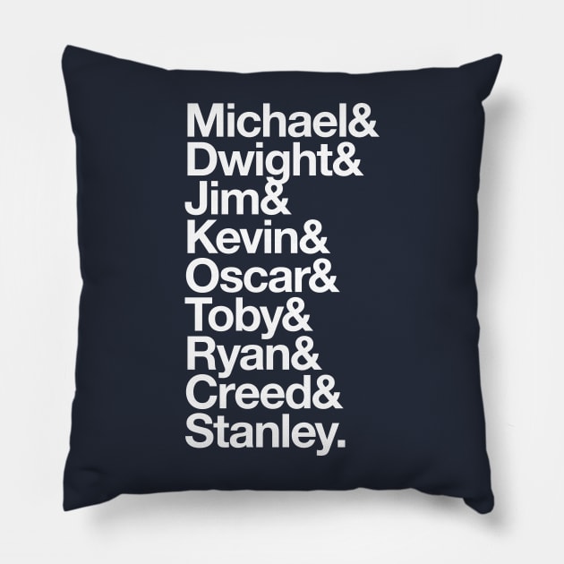 The Office - guys names Pillow by BodinStreet