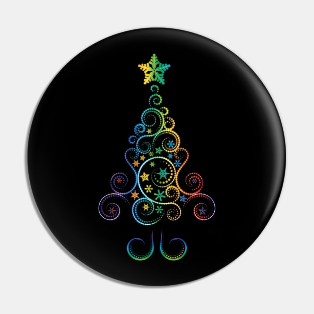 Decorative Christmas Tree Pin by AnnArtshock