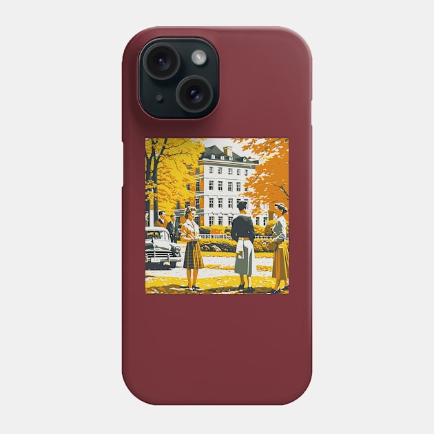 Mid-Century Campus in Autumn Phone Case by JSnipe