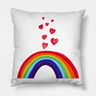 Rainbow LGBT hearts design Pillow