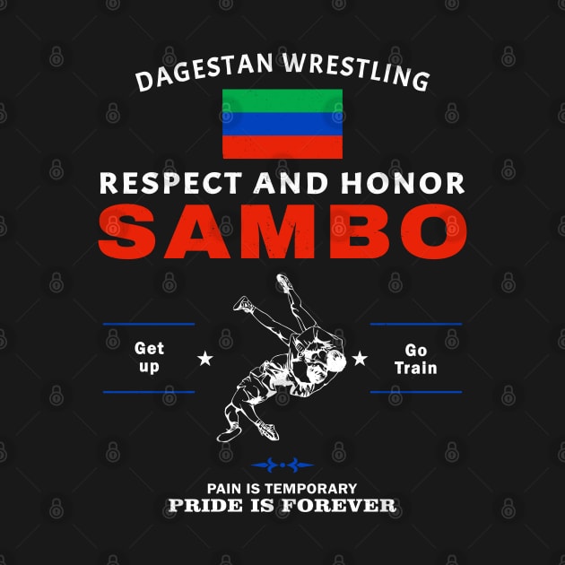 Sambo Dagestan Wrestling by NicGrayTees