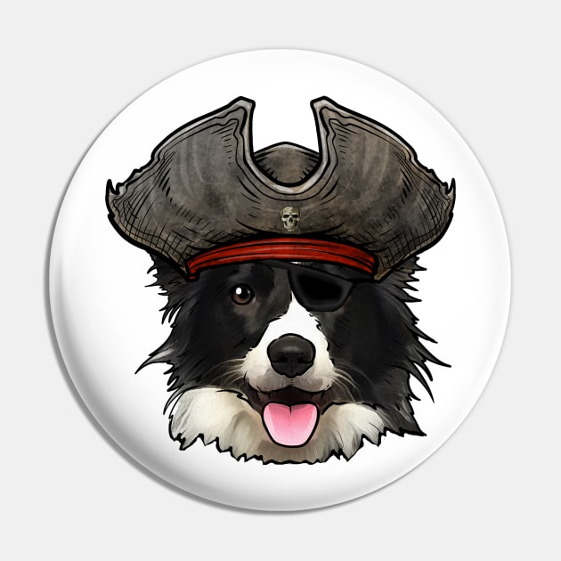 Border Collie Pirate Pin by whyitsme