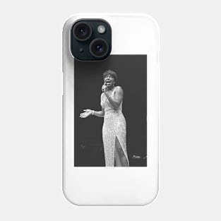 Natalie Cole BW Photograph Phone Case