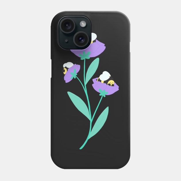 Bees and flowers Phone Case by IcyBubblegum