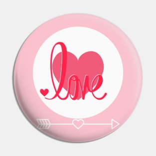 Love pink valentines Pin