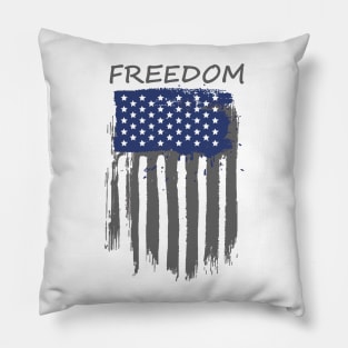 Freedom Painted American Flag Pillow