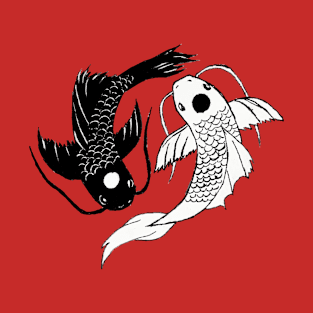 Koi Fish Ying Yang T-Shirt