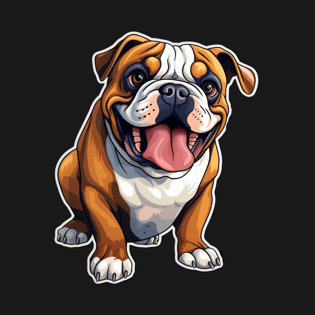 Cute Bulldog Dogs Funny English Bulldog by fromherotozero