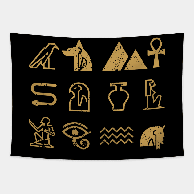 Egyptian Pattern Tapestry by Mandra