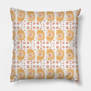 peach juice box pattern Pillow