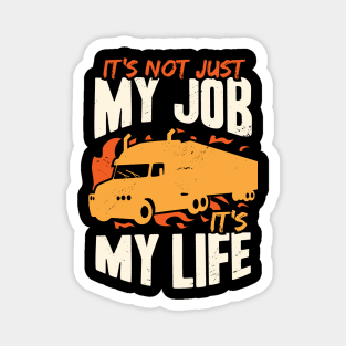 18 Wheeler Trucker Job Truck Driver Gift Magnet