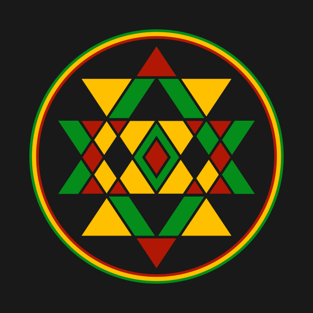 Blood Diamond Rasta Sacred Geometry by Odd Hourz Creative