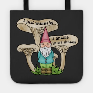 A gnome in My Shroom Tote