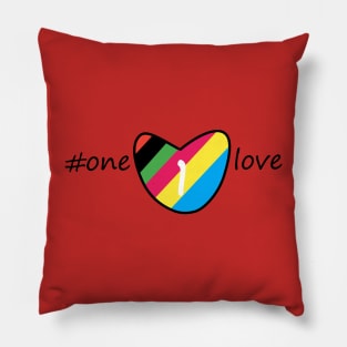 #one love rainbow Pillow