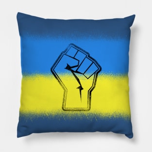 UKRAINE Flag Vintage Distressed Pillow