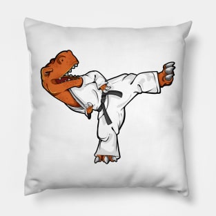 Cartoon TREX does Tang Soo Do Pillow