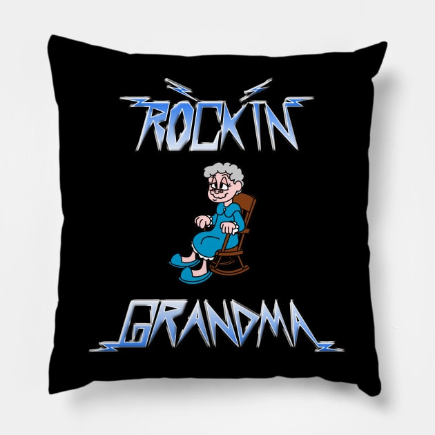 ROCKIN GRANDMA! Pillow by RobotGhost