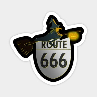 The Scenic Route for Witches - Route 666 Magnet