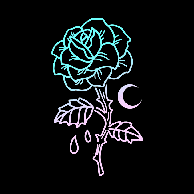 Pastel Goth Flower Emo Aesthetic Clothes Rose by wbdesignz