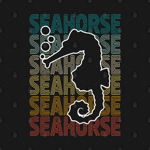 Retro Seahorse Lover by White Martian