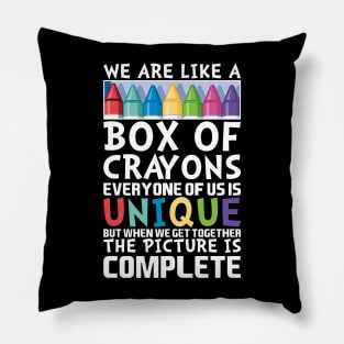 We are like a Box of crayons Cute Back to School Pillow