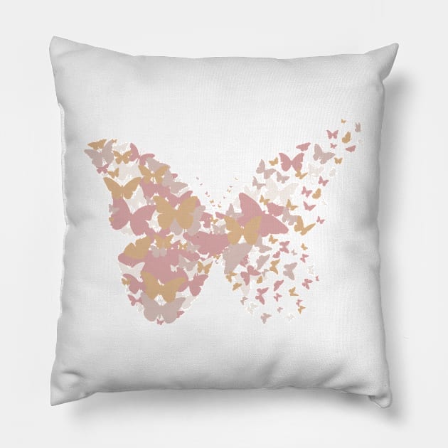 butterfly fly away Pillow by broadwaymae