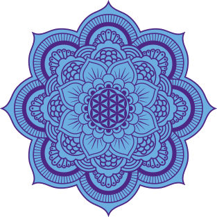 Blue Mandala (flower of life) Magnet