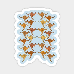 Adorable Colorful Cartoon Kangaroo Pattern Magnet