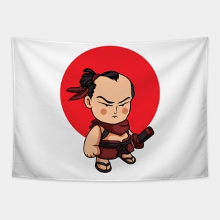 CUTE SAMURAI CARTOON Tapestry