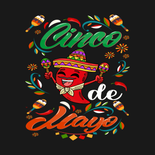 Funny Mexico Cinco de Mayo Pepper Mexican T-Shirt