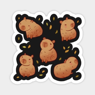 Capybara illustration pattern Magnet