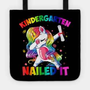 Dabbing Girl Unicorn Kindergarten Nailed It 2019 Graduation Tote