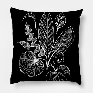 Leaf doodle art Pillow