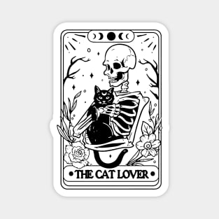 The cat lover tarot, Shirt, Skeleton Tarot Card Shirt, Tarot flower skull shirt, Flower Skull Shirt, Tarot Card Lover Shirt, Skeleton Magnet