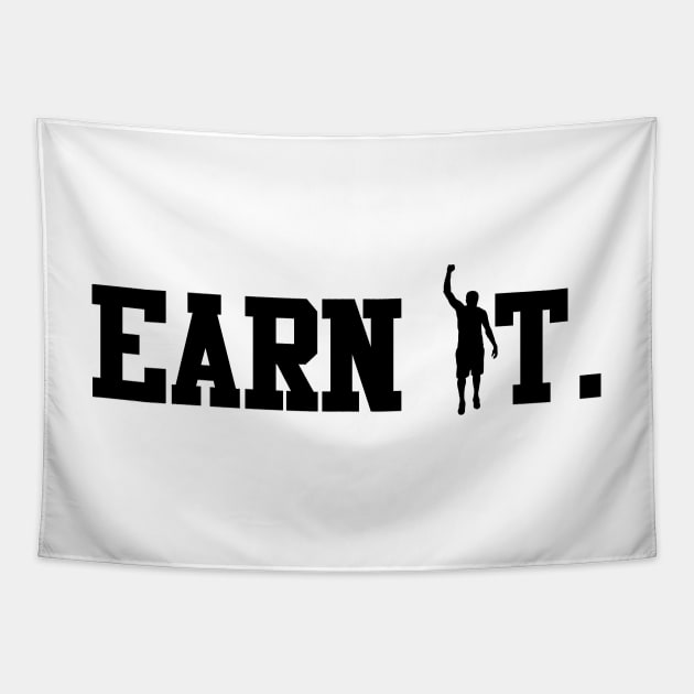 The Earn It Tee - Black Tapestry by tryumphathletics