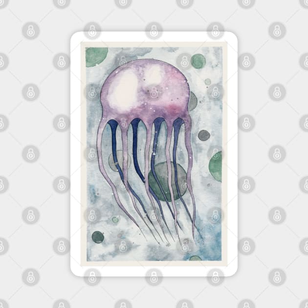 purple jellyfish Magnet by svenj-creates