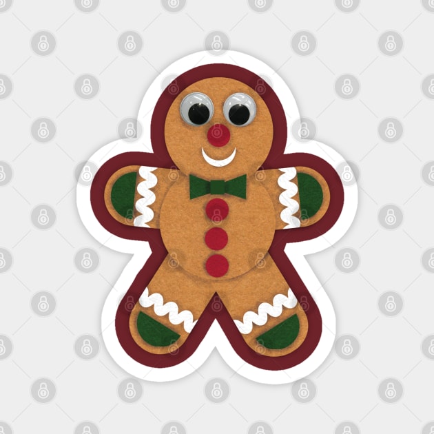 Christmas Felt Gingerbread Magnet by LMHDesigns