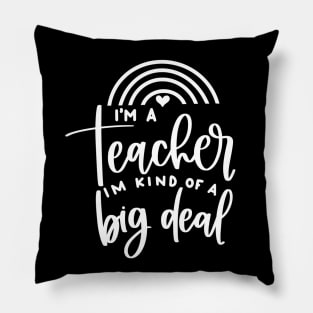 Funny/hilarious teacher quote (white) Pillow