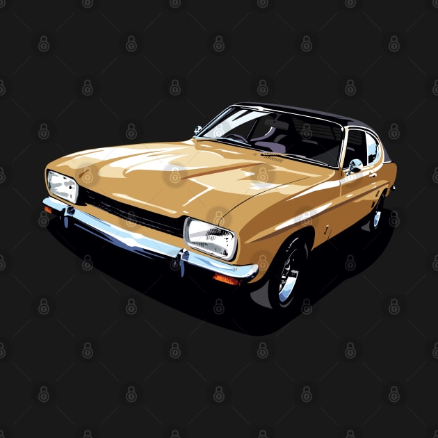 British Ford Capri in gold by candcretro