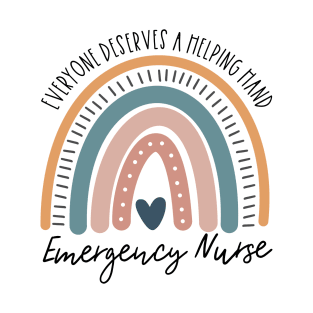 Emergency Nurse Boho Rainbow T-Shirt