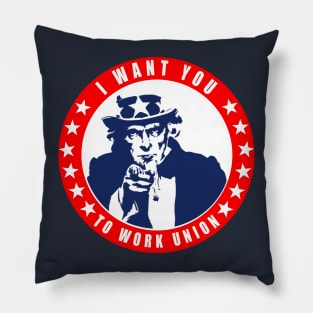 Funny Uncle Sam - Work Union Pillow