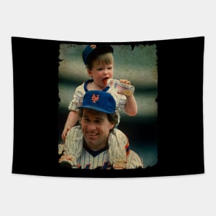 Gary Carter and His Son in New York Mets Tapestry